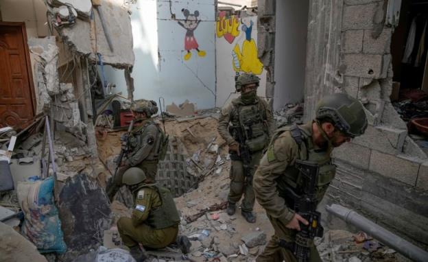 Israeli soldiers in the southern Gaza Strip.