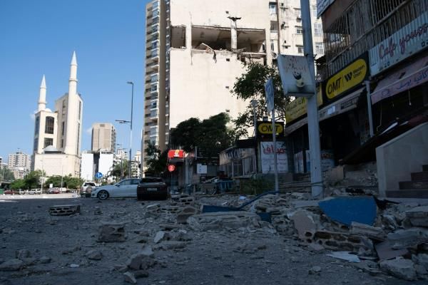 Buildings and shops reduced to rubble, Beirut September 20 2024.