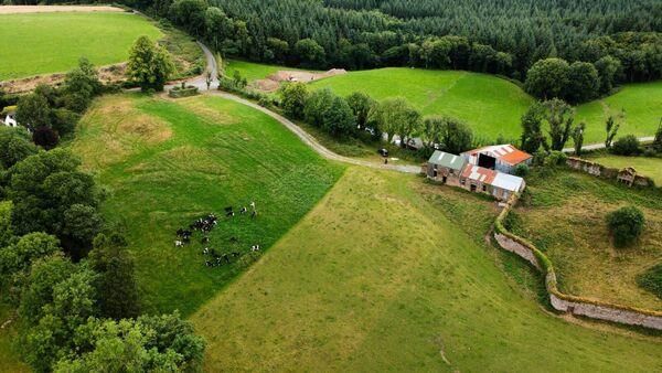 Aerial of walled garden