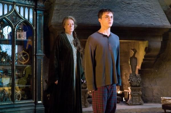 Maggie Smith and Daniel Radcliffe in "Harry Potter and the Order of the Phoenix."  